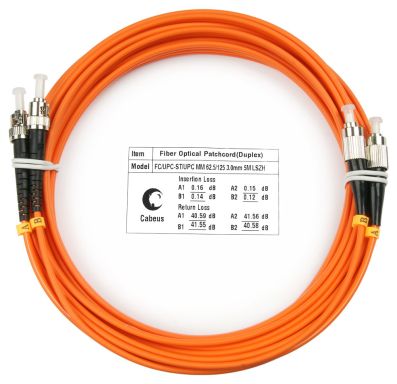Коммутационный шнур оптический Cabeus FOP-62-FC-ST-7m
