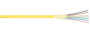 Кабель ВО Nikolan Loose Tube, 4хОВ, OS2 9/125, LSZH-FR, Ø 4,8мм, внутренний, небронированный, 0,66 кН, жёлтый