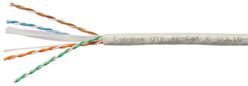 Кабель витая пара Cabeus UTP-4P-Cat.6-SOLID-LSZH-GY