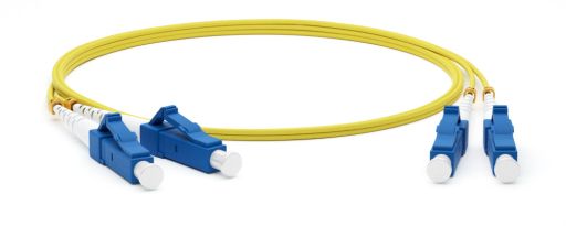 Коммутационный шнур оптический Hyperline FC-D2-9-LC/AR-LC/AR-H-0.5M-LSZH-YL
