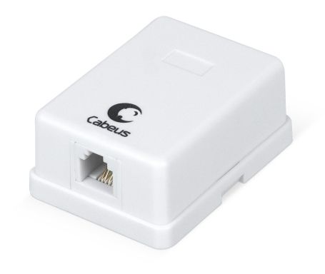 Розетка в сборе Cabeus WS-6P4C-TEL-1
