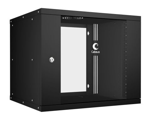 Шкаф телекоммуникационный настенный Cabeus WSC-05D-9U55/45-BK