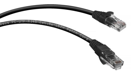 Шнур коммутационный Cabeus PC-UTP-RJ45-Cat.5e-0.5m-BK-LSZH