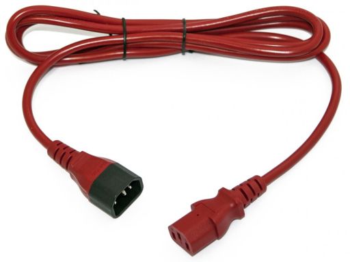 Шнур для блока питания Hyperline PWC-IEC13-IEC14-0.5-RD