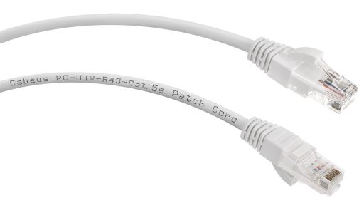 Шнур коммутационный Cabeus PC-UTP-RJ45-Cat.5e-1.5m-WH
