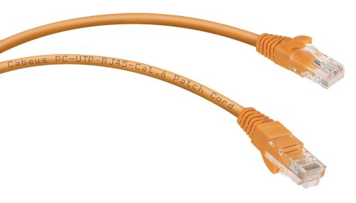 Шнур коммутационный Cabeus PC-UTP-RJ45-Cat.6-0.3m-OR