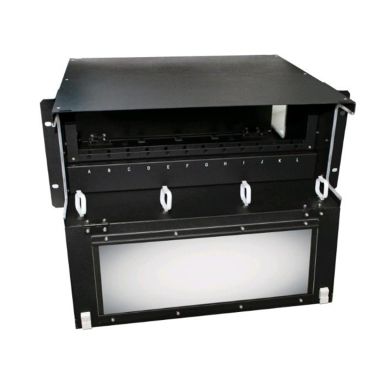 Коммутационная патч-панель Hyperline FO-19BX-4U-F2-12xSLT-W120H32-EMP