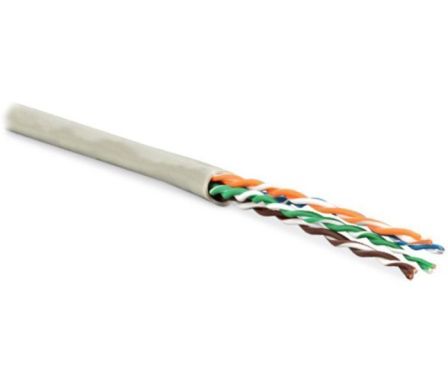 Кабель витая пара Hyperline UUTP4-C5E-P24-IN-PVC-GY-305
