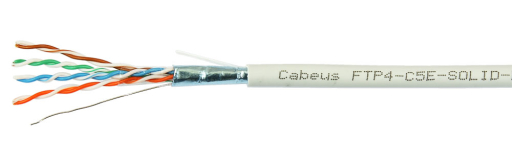 Кабель витая пара Cabeus FTP-4P-Cat.5e-SOLID-GY-50