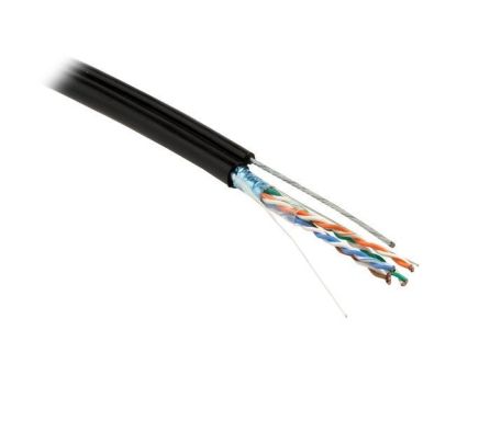 Кабель витая пара Hyperline FUTP4-C5E-S24-2SW-OUT-PE-BK-500