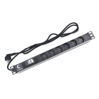 Блок распределения питания Cabeus PDU-6P-B-2EU