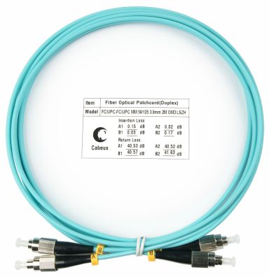 Коммутационный шнур оптический Cabeus FOP-50-FC-FC-1,5m