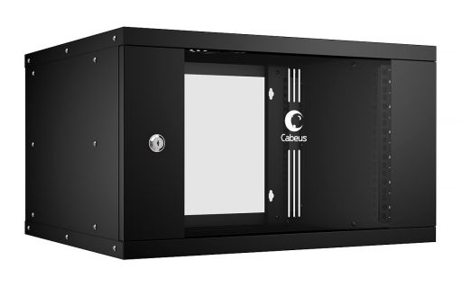 Шкаф телекоммуникационный настенный Cabeus WSC-05D-6U55/45-BK