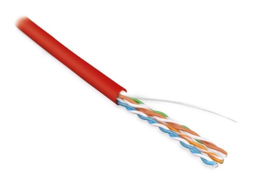 Кабель витая пара Hyperline UUTP4-C5E-S24-IN-LSZH-RD-100