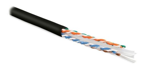 Кабель витая пара Hyperline UUTP4-C6-S23-IN-LSZH-BK-100