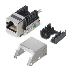 Модуль универсальный Cabeus, keystone, 1хRJ45, Toolless, кат. 5е, экр., цвет: серебристый