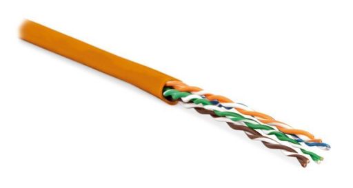 Кабель витая пара Hyperline UUTP4-C5E-P24-IN-LSZH-OR-305