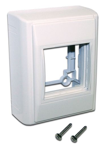 Коробка для настенного монтажа Lanmaster LAN-WA-RMB-F45/E-WH