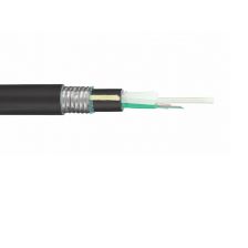 Кабель волоконно-оптический Eurolan L04 Loose Tube, 36хОВ, OS2 9/125, PE, Ø 12,9мм, снаружи зданий в грунт, гофрированная стальная лента, 2,7 кН, чёрн