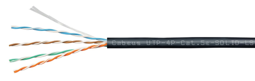 Кабель витая пара Cabeus UTP-4P-Cat.5e-SOLID-LSZH-BK-50