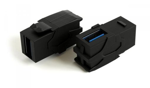 Модуль Hyperline KJ1-USB-VA2-BK