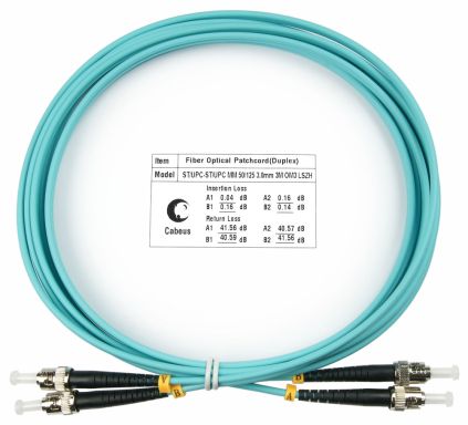 Коммутационный шнур оптический Cabeus FOP-50-ST-ST-3m