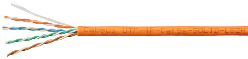 Кабель витая пара Cabeus UTP-4P-Cat.5e-SOLID-LSZH-OR-LIGHT-50