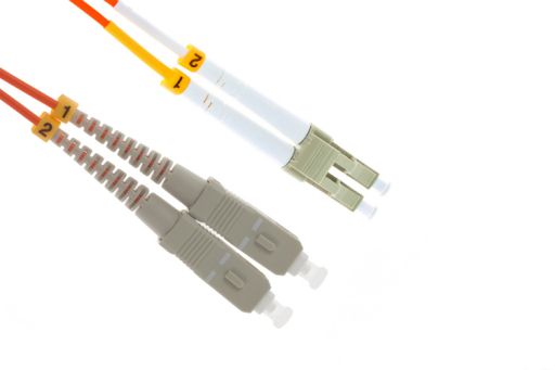 Коммутационный шнур оптический Hyperline FC-D2-50-LC/PR-SC/PR-H-50M-LSZH-OR