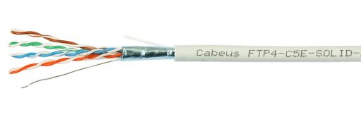 Кабель витая пара Cabeus FTP-4P-Cat.5e-SOLID-GY