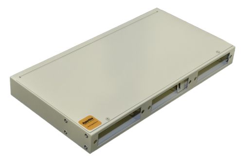 Бокс оптический Hyperline FO-19R-1U-3xSLT-W140H42-24UN-GY 