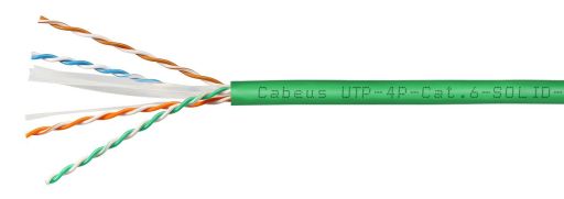 Кабель витая пара Cabeus UTP-4P-Cat.6-SOLID-LSLTx-GN-100