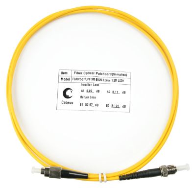 Коммутационный шнур оптический Cabeus FOP(s)-9-FC-ST-1,5m