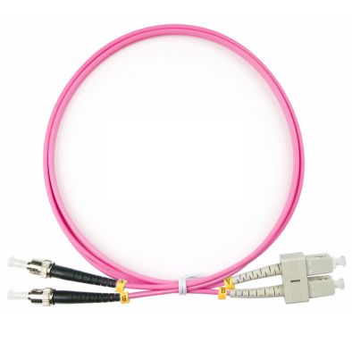 Коммутационный шнур оптический Cabeus FOP-50-OM4-SC-ST-1m