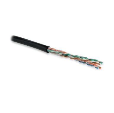 Кабель витая пара Hyperline UUTP4-C5E-S24-OUT-PE-BK-500