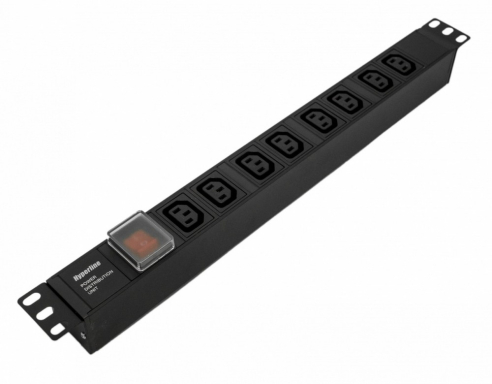 Блок распределения питания Hyperline SHE19-8IEC-S-IEC